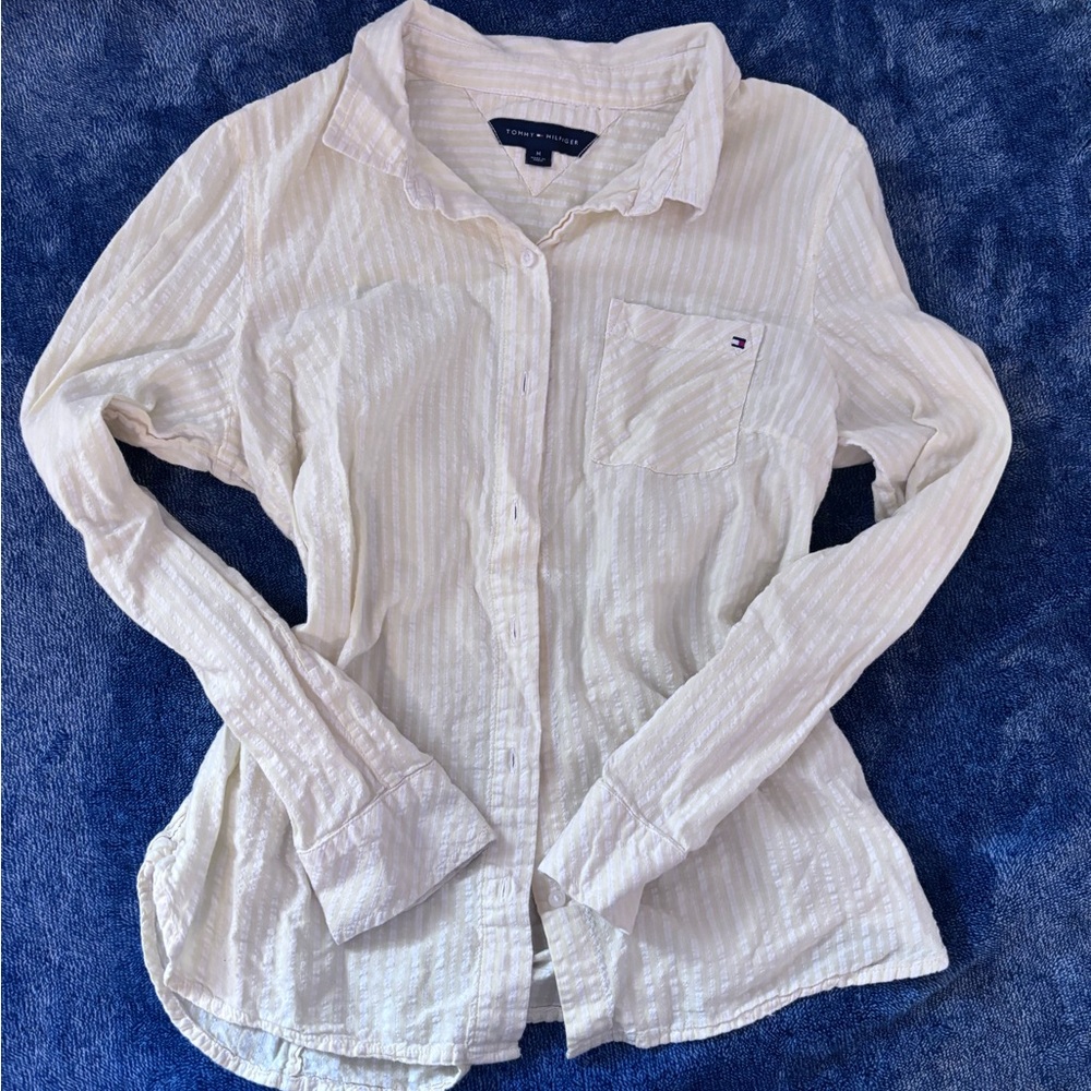 Women's butter yellow Button-Up Shirt